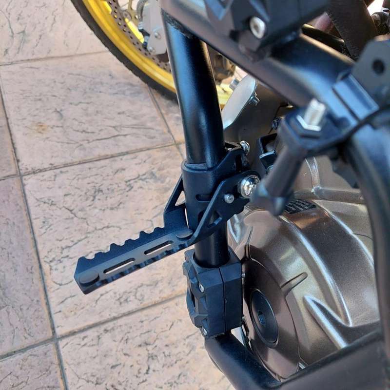 For BMW R1250GS R1200 GS ADV Motorcycle 22-25mm Front Folding Foot Pegs Footrests Clamps(Black)