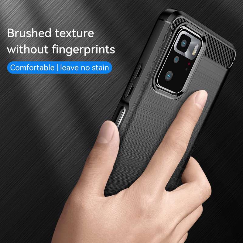 For Xiaomi Poco X3 GT Brushed Texture Carbon Fiber TPU Phone Case(Black)