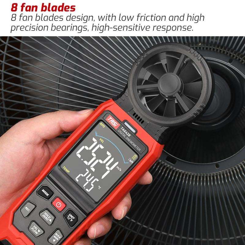 TASI TA642A Portable Digital Wind Speed Meter Air Volume Tester