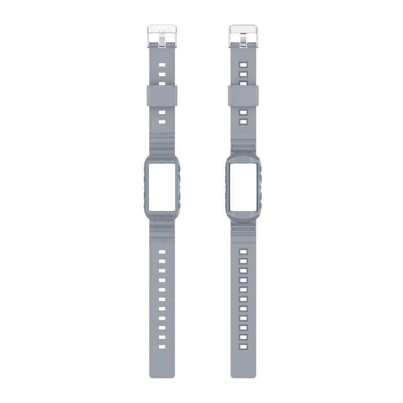 For Fitbit Charge 4 Silicone One Body Armor Watch Band(Gray)