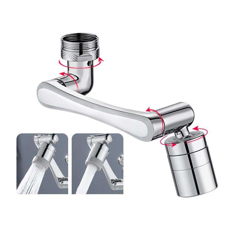 Faucet Robot Arm Universal Extender 1080 Degree Lifting Aerator, Specification: All Copper Double...