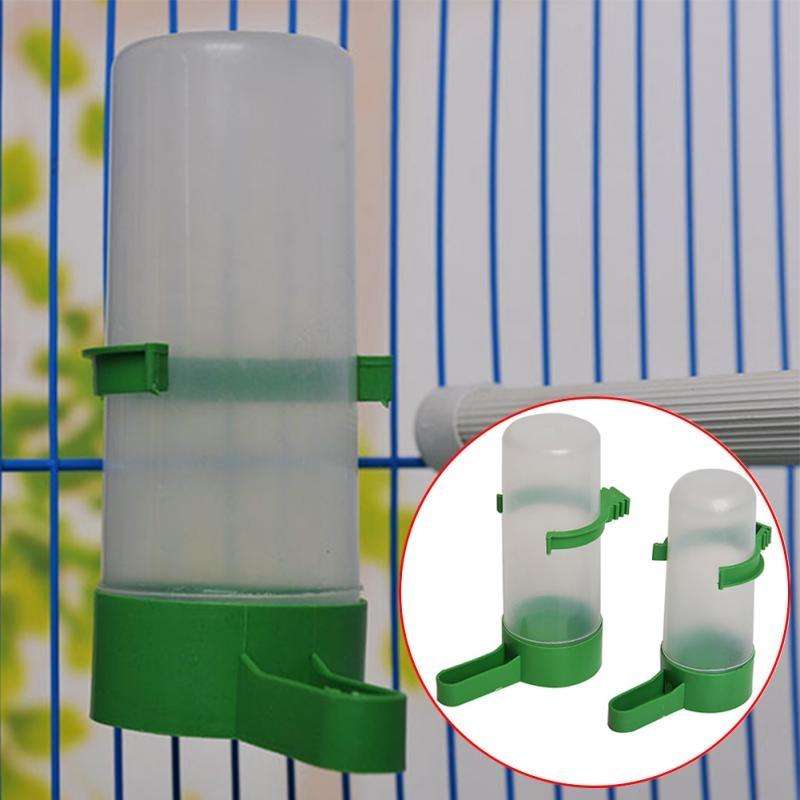 10 PCS Practical Birds Feeding Equipment Parrot Bird Drinker Watering Feeder with Clip(S)