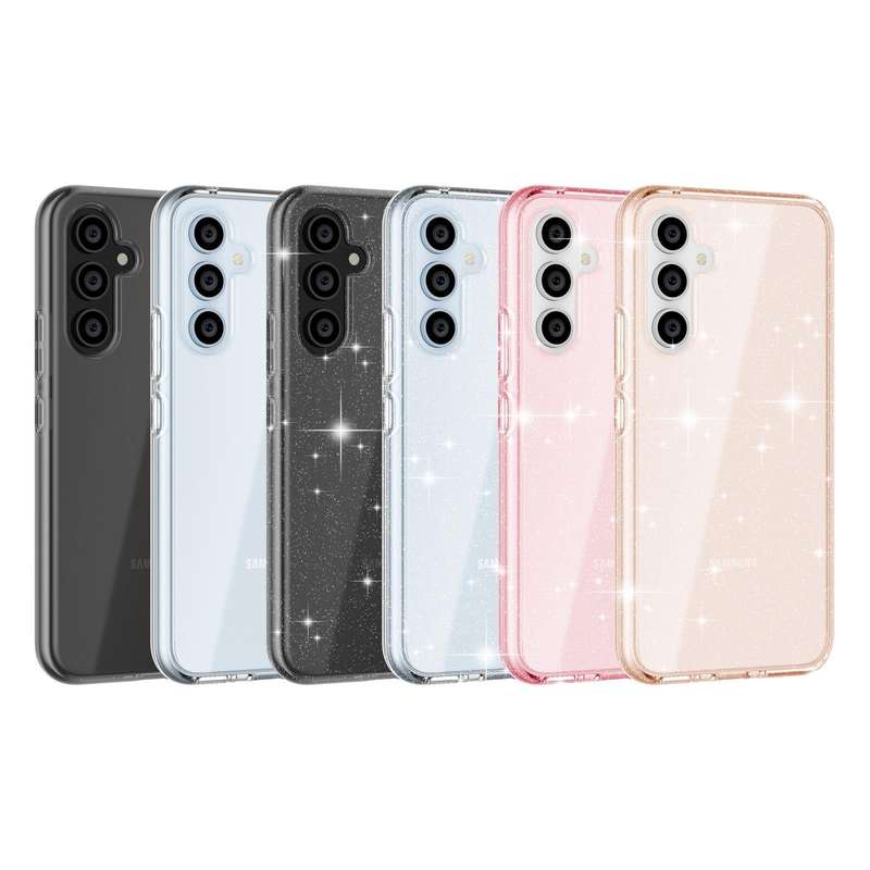 For Samsung Galaxy A54 5G EU Shockproof Terminator Style Glitter Powder Phone Case(Shiny Pink)