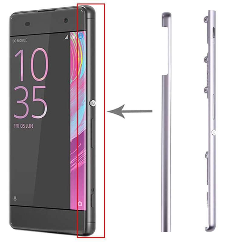1 Pair Side Part Sidebar For Sony Xperia XA Ultra (Black)
