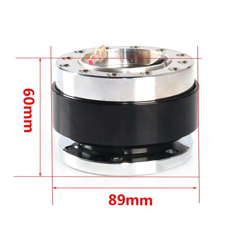 Universal 60mm Car Steering Wheel Quick Release HUB Racing Adapter Snap Off Boss Kit(Silver)