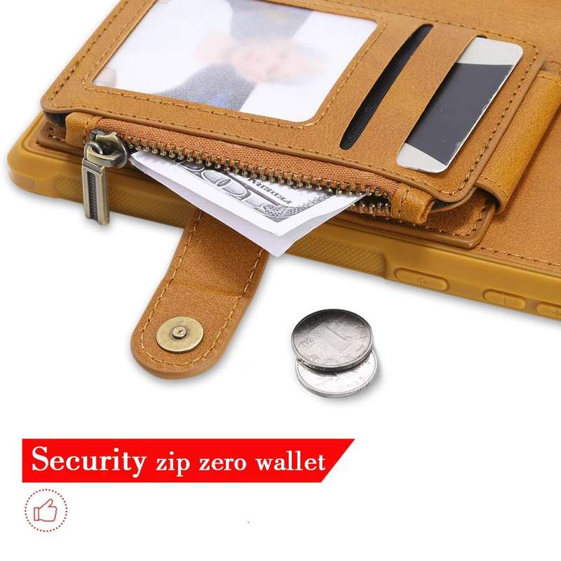 For Galaxy Note 10 Plus Buckle Zipper Shockproof Protective Case with Holder & Card Slots & Walle...