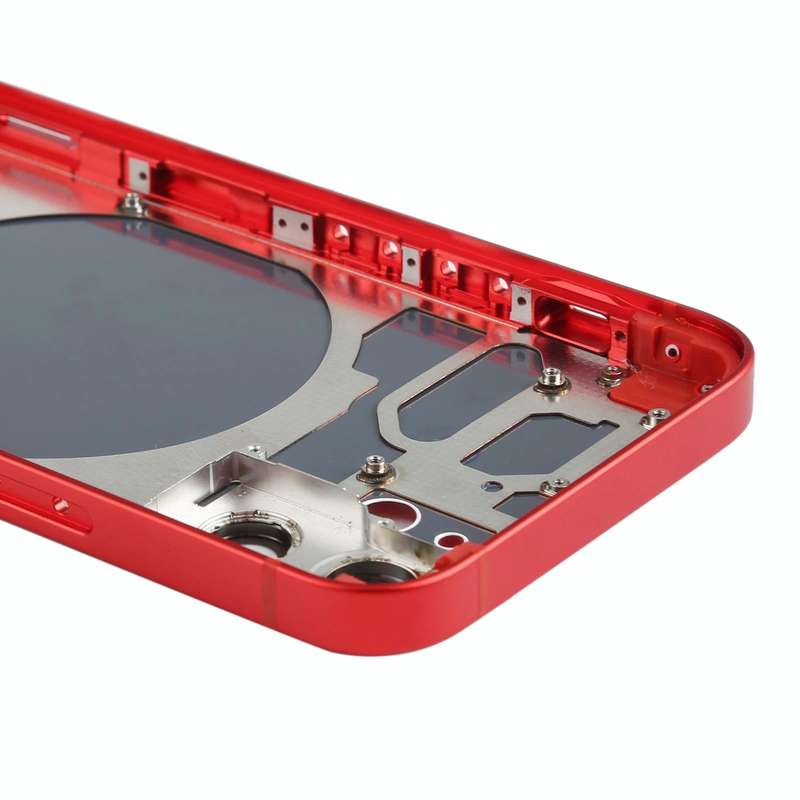 Back Housing Cover with SIM Card Tray & Side  Keys & Camera Lens for iPhone 12 mini(Red)