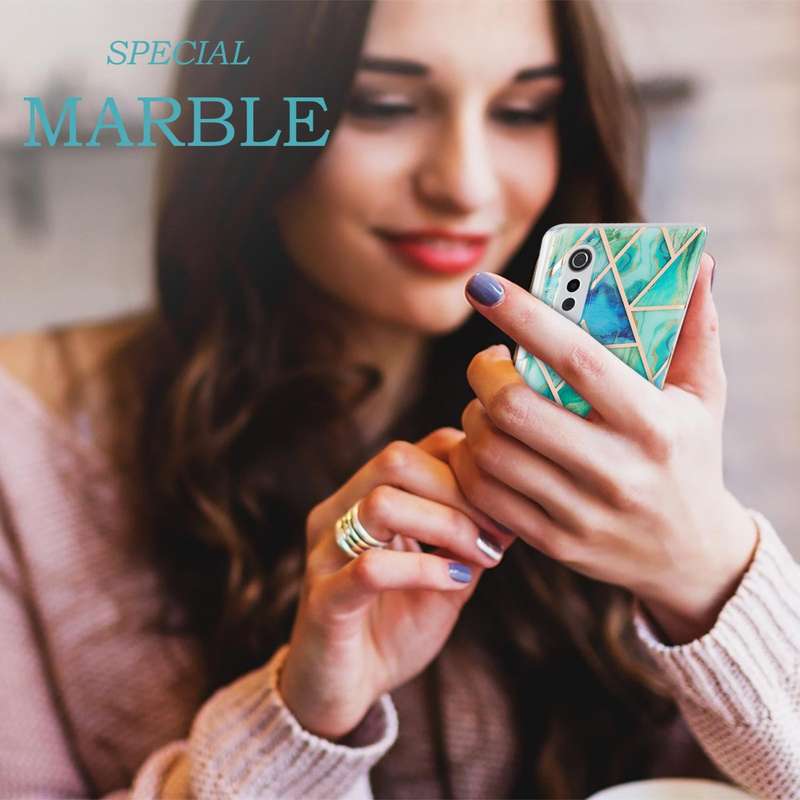 For LG Velvet 4G / Velvet 5G / G9 3D Electroplating Marble Pattern TPU Protective Case(Blue)