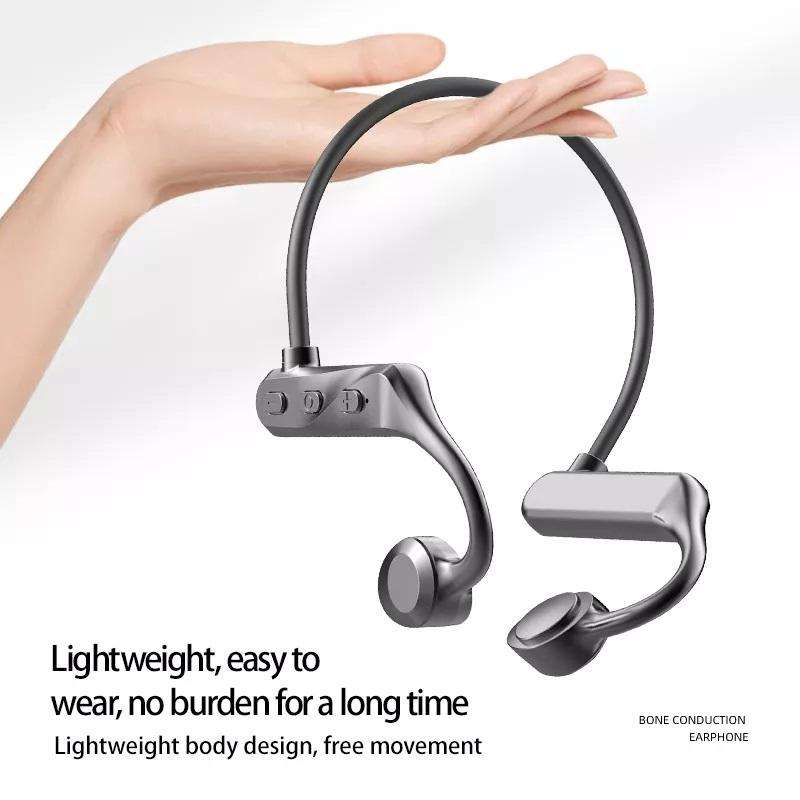 K69 Bluetooth Headset Sound Conduction Binoconic Business Sports Earphone(Pink)