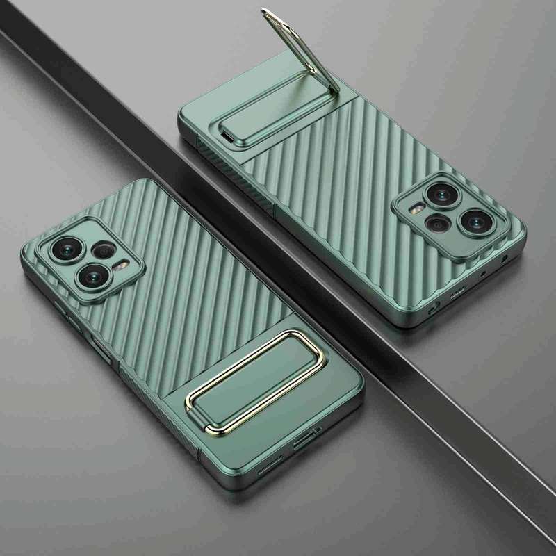 For Xiaomi Redmi Note 12 Pro+ 5G Global Wavy Textured Phone Case (Green)
