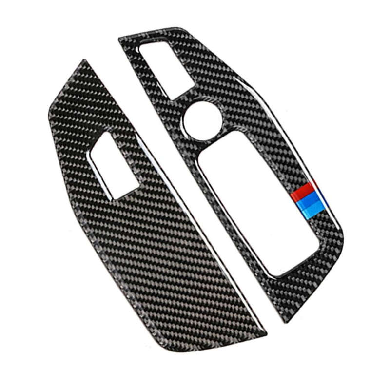 Car Carbon Fiber Window Glass Control Panel 3-color Decorative Sticker for BMW G01 X3 2018-2020 /...