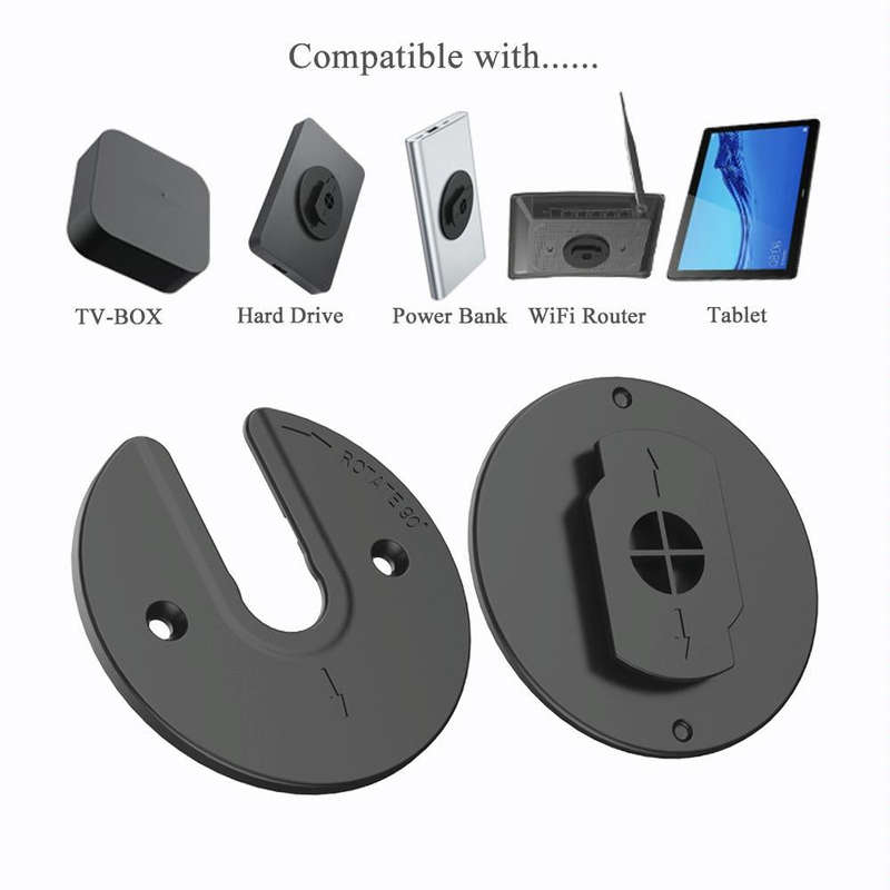 Tablet Router TV Box Wall Mount Bracket Holder(Black)