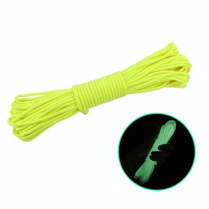 20m 9-Core Nylon+Polyester Full-light Outdoor Camping Tent Rescue Bundled Fluorescent Climbing Ro...