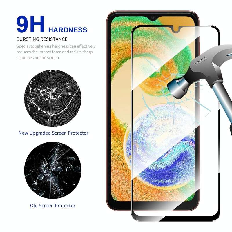 For Samsung Galaxy A04 / A04s 5pcs ENKAY Full Glue 0.26mm 9H 2.5D Tempered Glass Full Film
