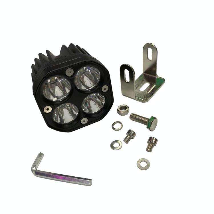 40W White Light Motorcycle LED Spotlight Headlight Car Front Bumper Light Off-Road Vehicle Modifi...