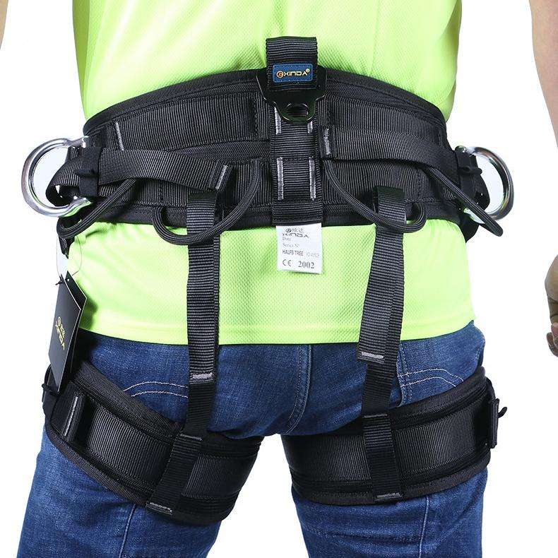 XINDA XDA9519 Outdoor Polyester High-strength Wire Downhill Seat Belt for Climbing Trees(Black)