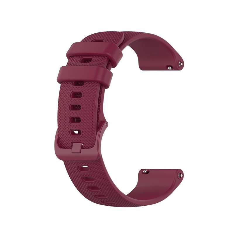 For Garmin Vivoactive 3 Music Small Lattice Silicone Watch Band(Burgundy)