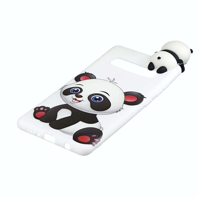 For Galaxy S10+ Shockproof Cartoon TPU Protective Case(Panda)