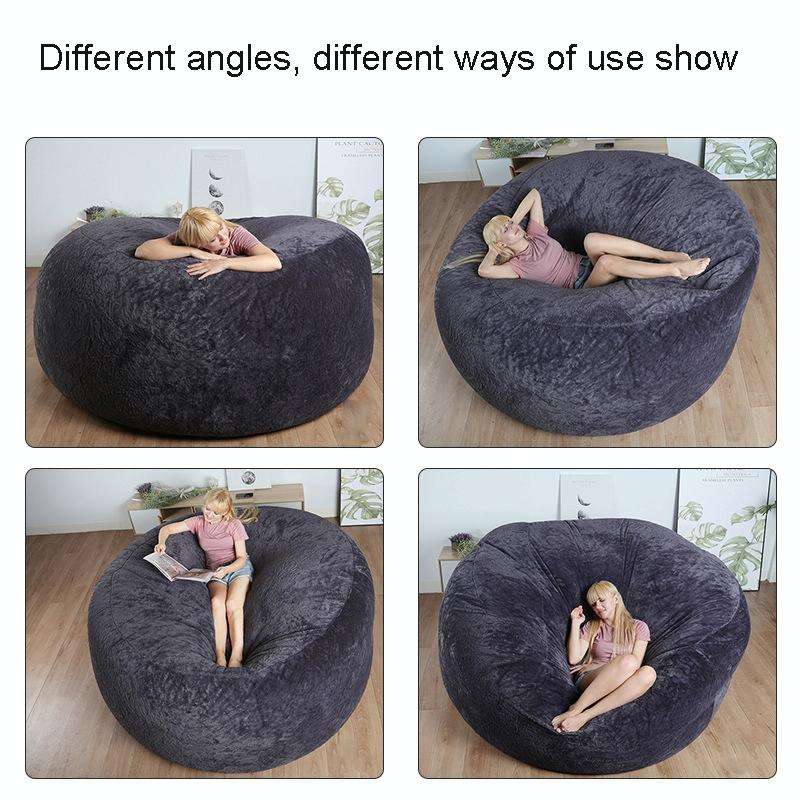 150x75cm Cloth Cover Lazy Sofa Bean Bag Living Room Simple Sofa Tatami Fabric Cover Without Fille...
