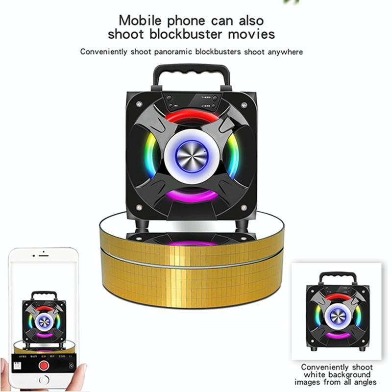 12cm 360 Degree Rotating Turntable Mirror Electric Display Stand Video Shooting Props Turntable, ...