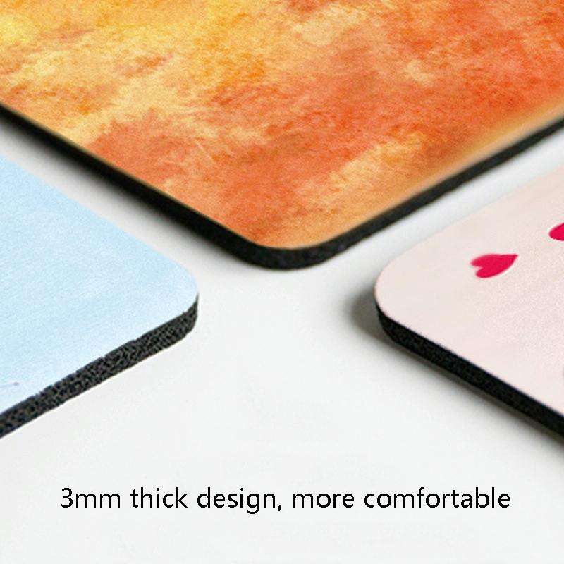 6 PCS Non-Slip Mouse Pad Thick Rubber Mouse Pad, Size: 21 X 26cm(Colorful Triangle)