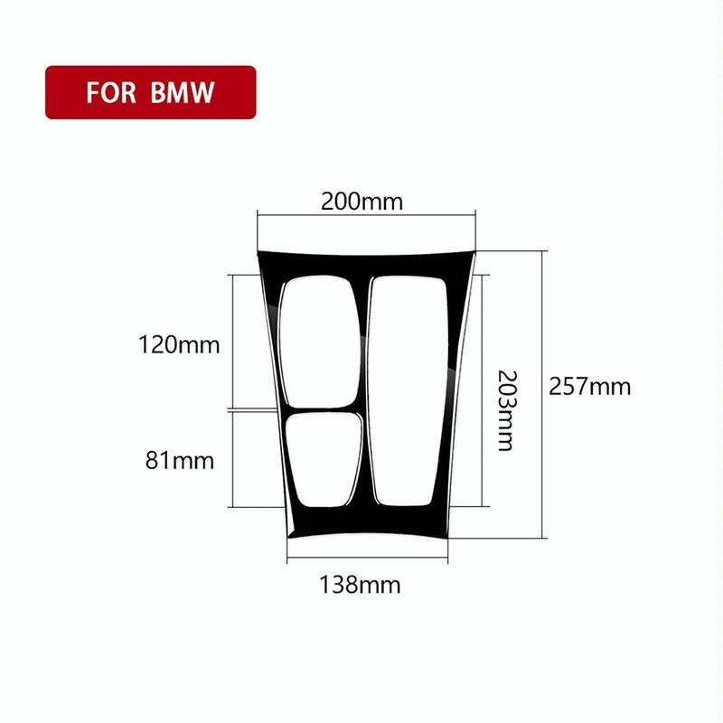 Car Right Drive Gear Panel Decorative Sticker for BMW X5 E70 2008-2013 / X6 E71 2009-2014(Black)