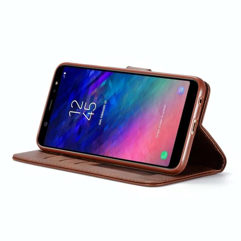 For Galaxy A6 Plus (2018) LC.IMEEKE Calf Texture Horizontal Flip Leather Case, with Holder & Card...