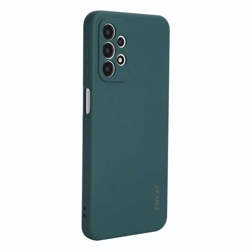 For Samsung Galaxy A23 ENKAY Liquid Silicone Soft Shockproof Phone Case(Dark Green)