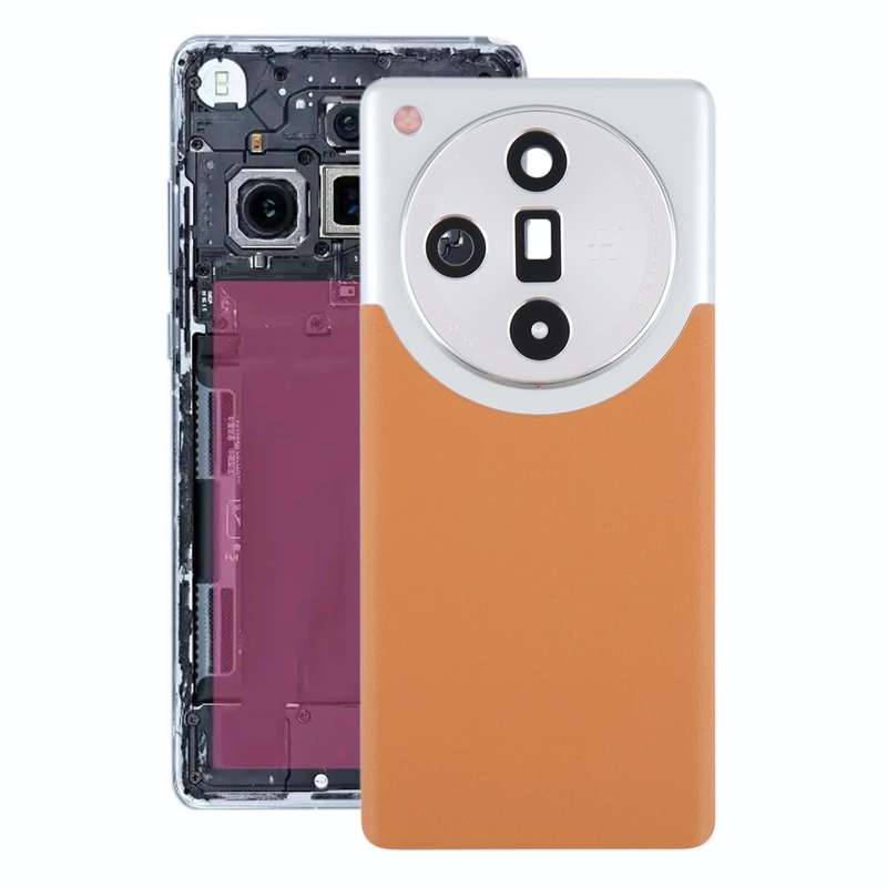 For OPPO Find X7 Ultra Original Battery Back Cover with Camera Lens Cover(Brown)