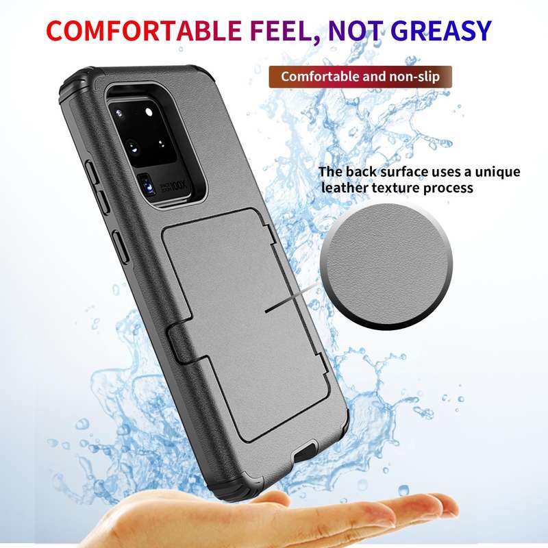 For Samsung Galaxy S20+ Dustproof Pressure-proof Shockproof PC + TPU Case with Card Slot & Mirror...