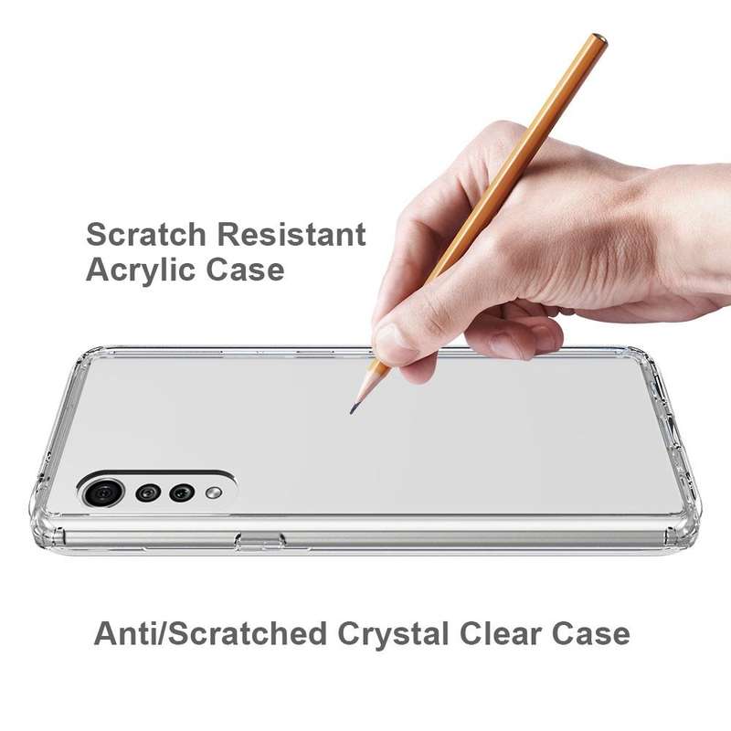For LG Velvet Shockproof Scratchproof TPU + Acrylic Protective Case(Transparent)
