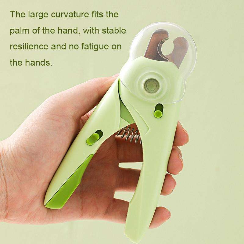 LED Pet Nail Clippers Dog and Cat Nail Clippers with Nail Polisher(White)