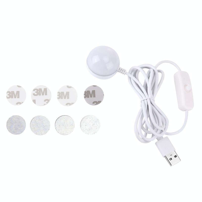 2W USB LED Light Bulb with Magnetic, 5V 140-150Lumens 6LED (Warm White)
