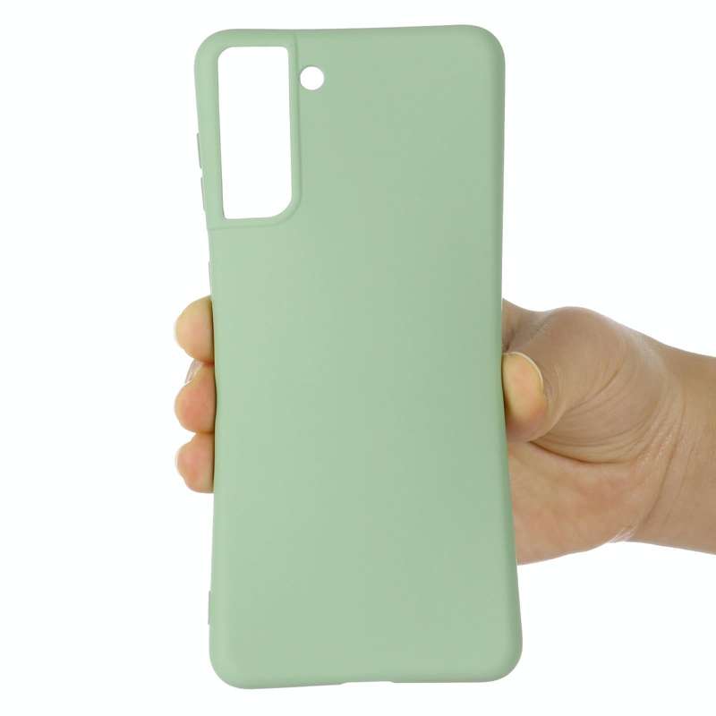For Samsung Galaxy S21 5G Pure Color Liquid Silicone Shockproof Full Coverage Case(Green)
