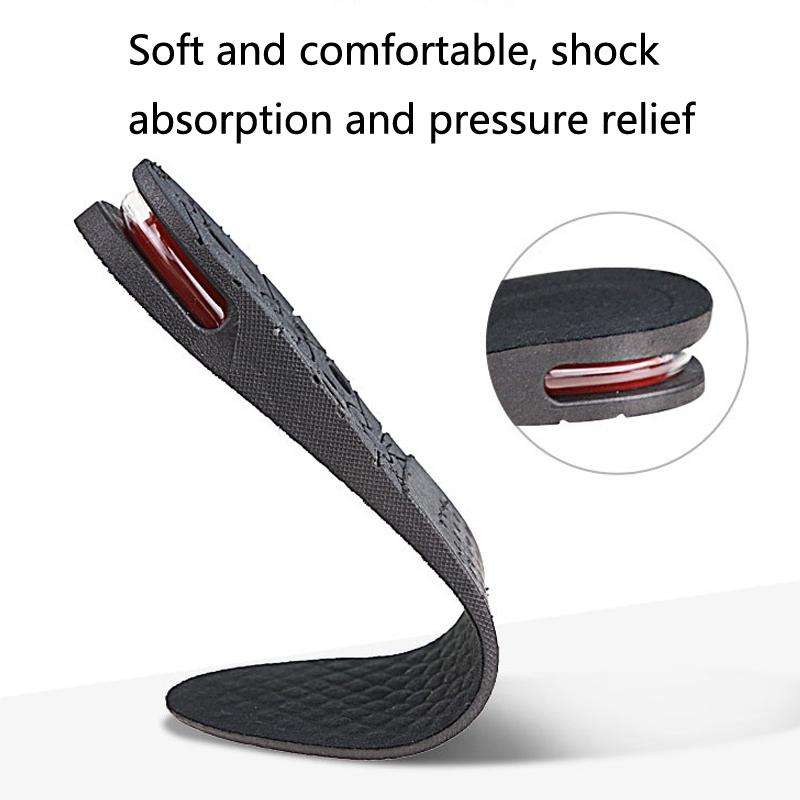 2 Pairs 032 Adjust Inner Height Insole Free Size Cutable Insole, Colour: Black Single Layer (abou...
