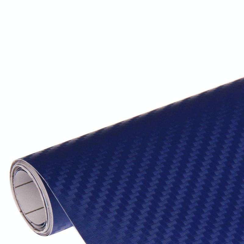 Car Decorative 3D Carbon Fiber PVC Sticker, Size: 152cm x 50cm(Blue)