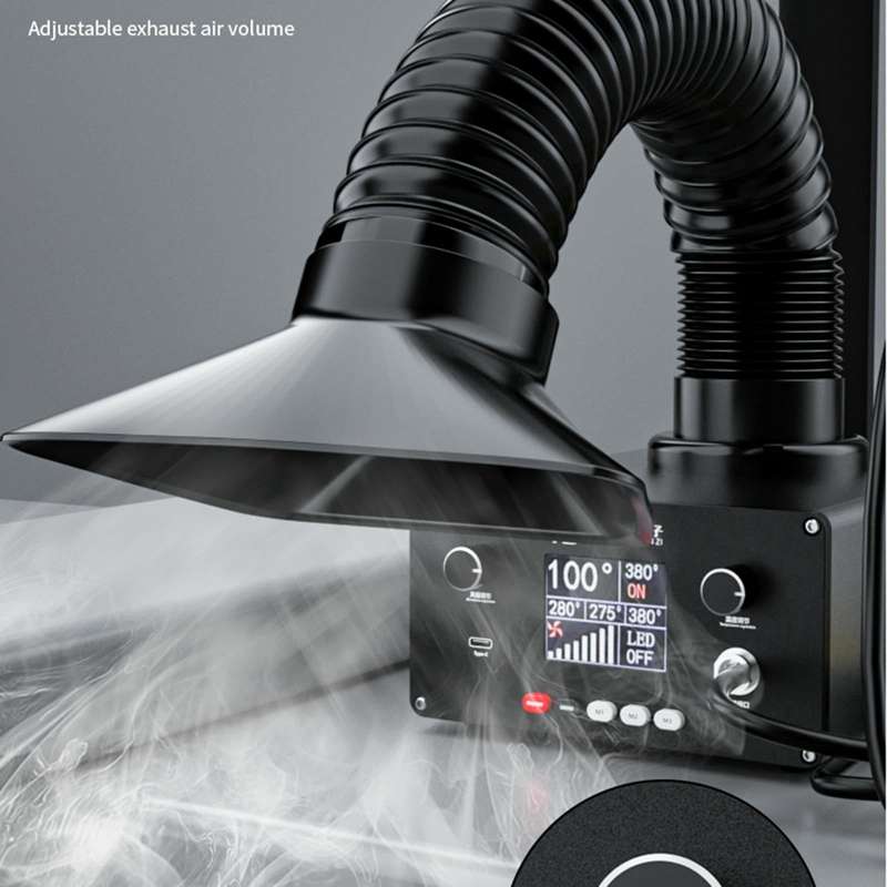 TBK D-201 2 in 1 Intelligent Constant Temperature Soldering Iron With Solder Smoking Absorber Too...