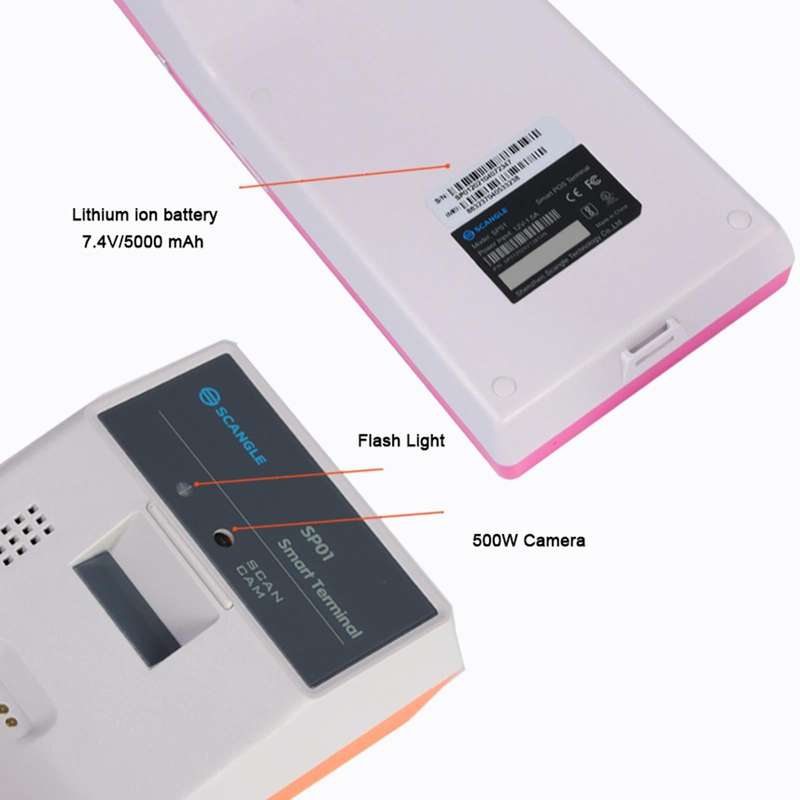 SGT-SP01 5.5 inch HD Screen Handheld POS Receipt Printer, Suit Version, US Plug(Orange)