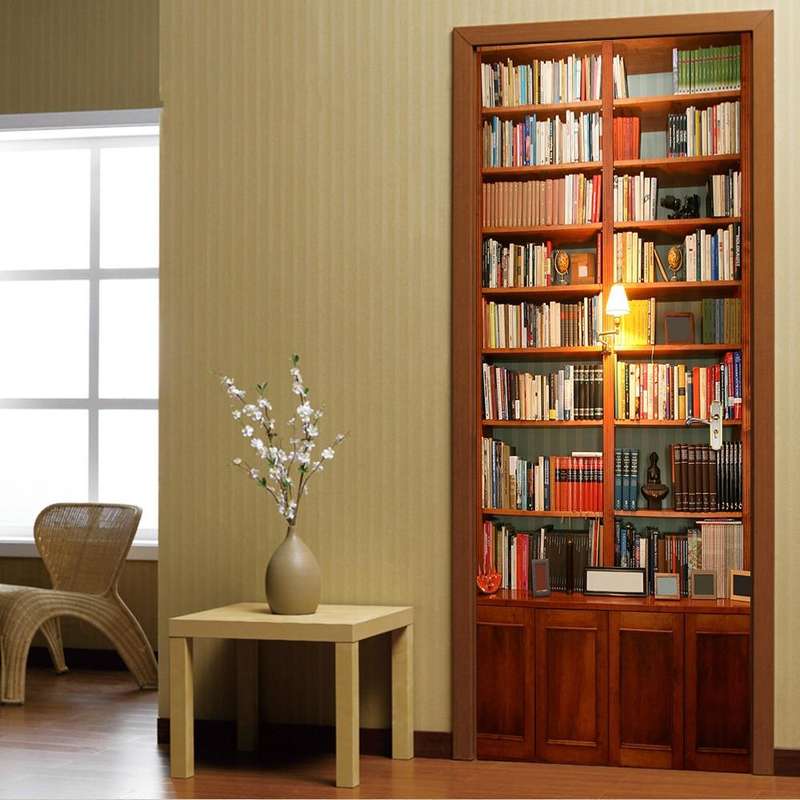 3D Wallpaper Poster Stickers Self Adhesive Removable Home Door Decoration Stickers, Size:77cm200cm
