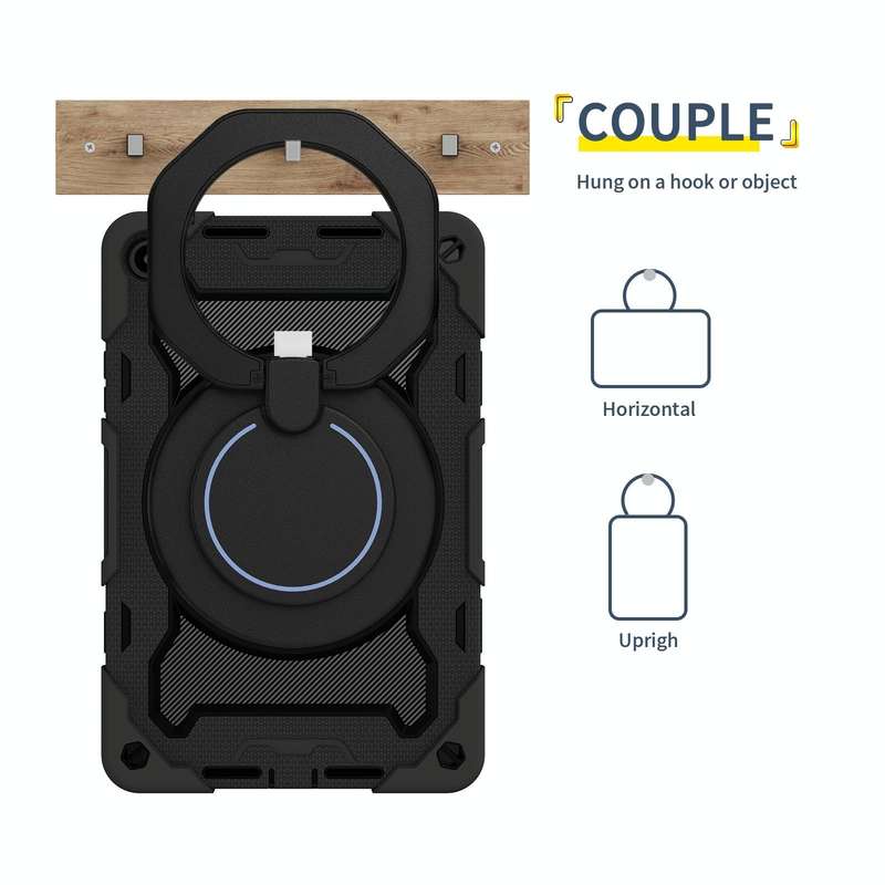 For Huawei MatePad SE 10.4 2023 Armor Contrast Color Silicone + PC Tablet Case(Black)