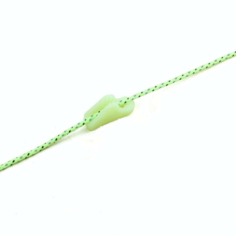 10 PCS Outdoor Luminous Rope Buckle Fluorescence Tent Triangle Buckle Alert Reminder Accidental D...