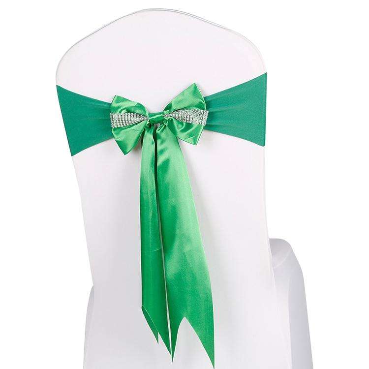 For Wedding Events Party Ceremony Banquet Christmas Decoration Chair Sash Bow Elastic Chair Ribbo...