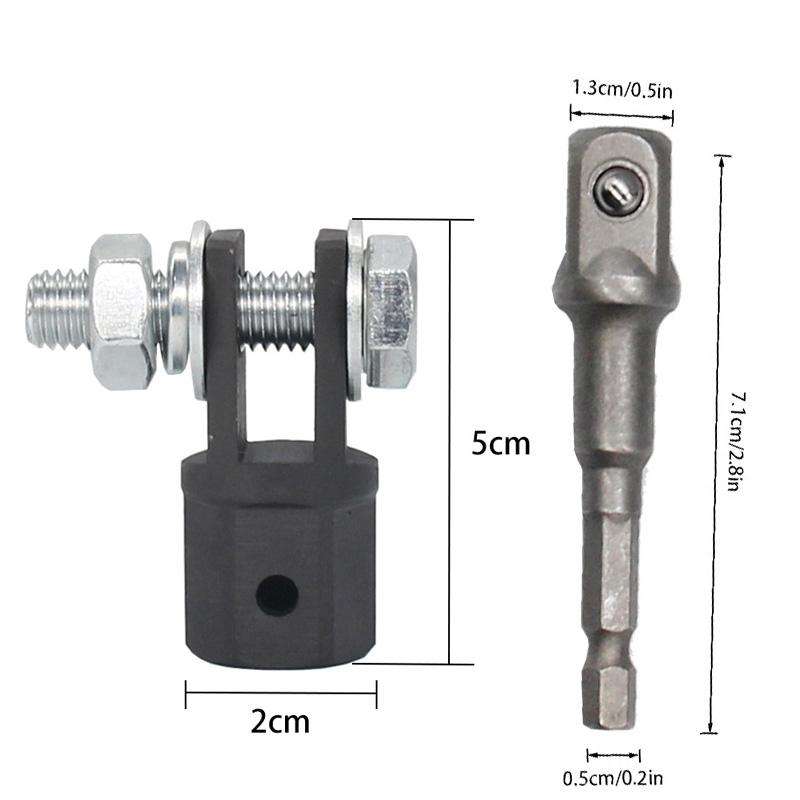 TO-OL007 Car Scissors Jack Adapter + Steel Ball Post(Black)