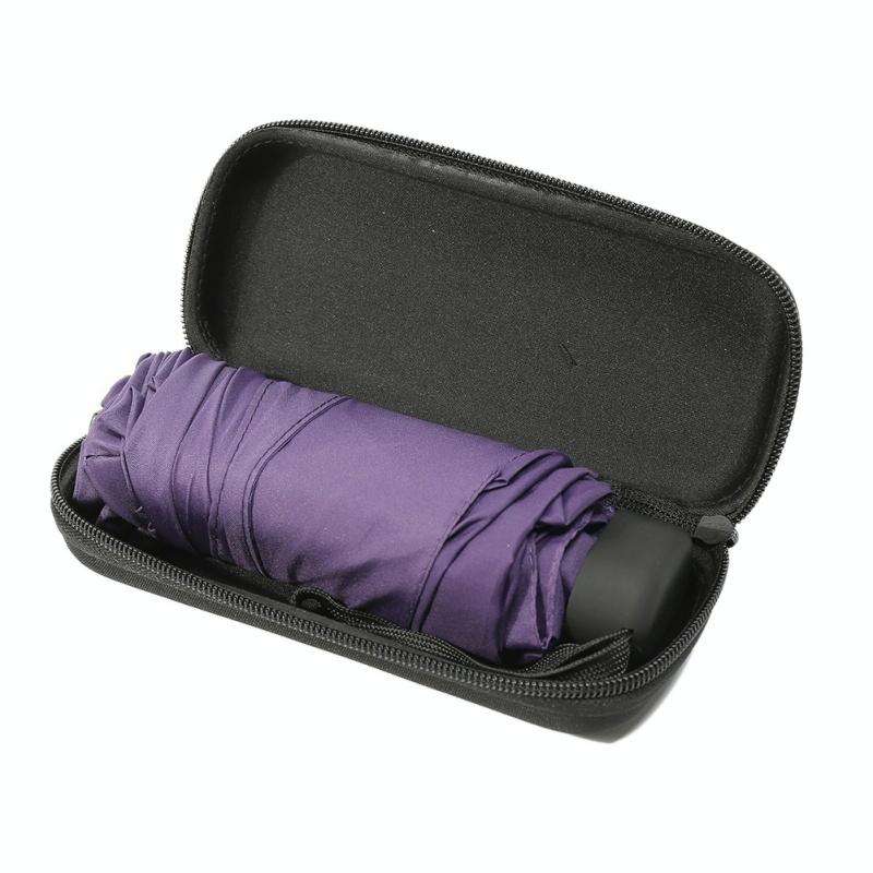 Mini Capsule Pocket Umbrella Windproof Foldable Travel Compact Umbrella(Purple)