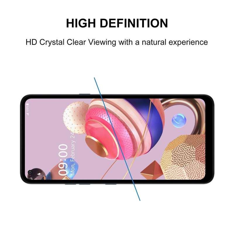 For LG K51S 25 PCS Full Glue Full Screen Tempered Glass Film