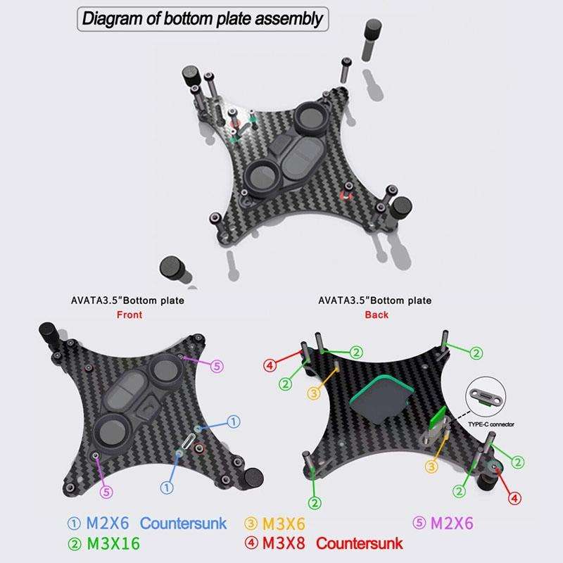 Suitable for DJI Avata 3.5-inch Upgrade Frame Kit, Style: Rack