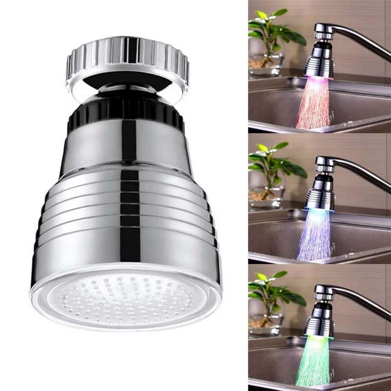 SDF-B10 1 LED ABS Temperature Sensor RGB LED Faucet Light Water Glow Shower, Size: 58 x 38mm, Int...