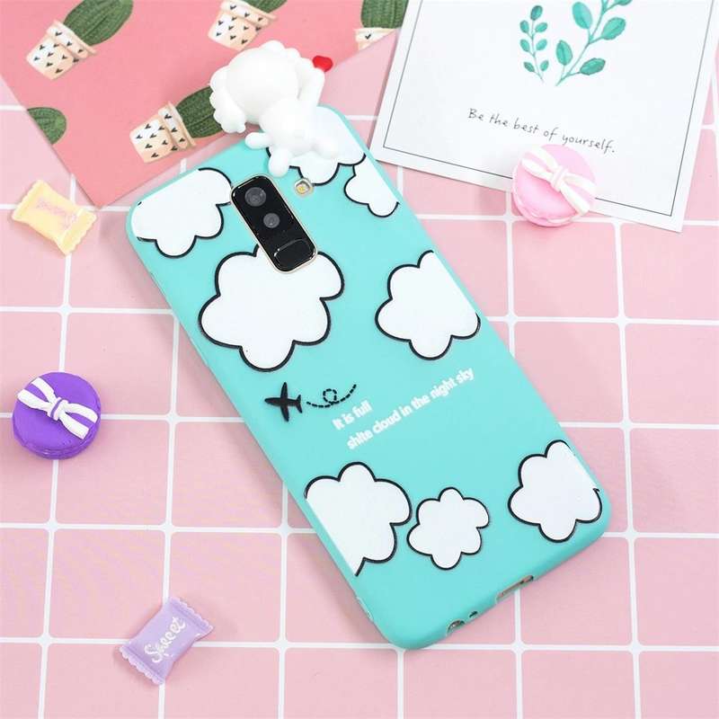 For Galaxy A6+ (2018) Shockproof Cartoon TPU Protective Case(Clouds)