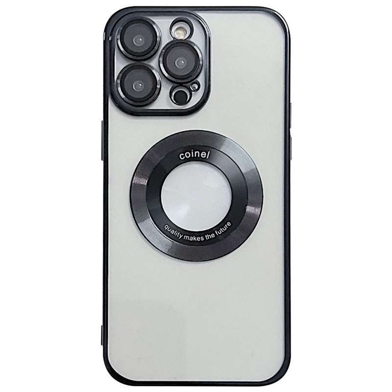 For iPhone 15 Pro Max Magsafe Electroplating TPU Phone Case(Black)