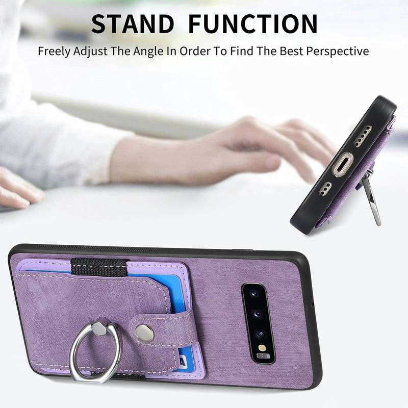 For Samsung Galaxy S9 Retro Skin-feel Ring Card Wallet Phone Case(Brown)